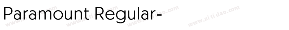 Paramount Regular字体转换
